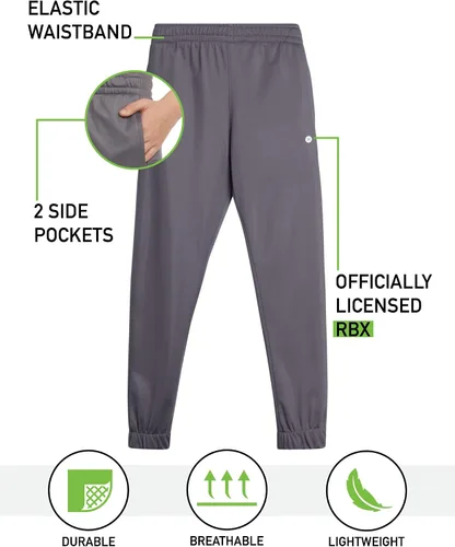 Vista 2 de RBX Pantalones deportivos para niño - Paquete de 2 pantalones deportivos de tricot (tamaño 2T-20)