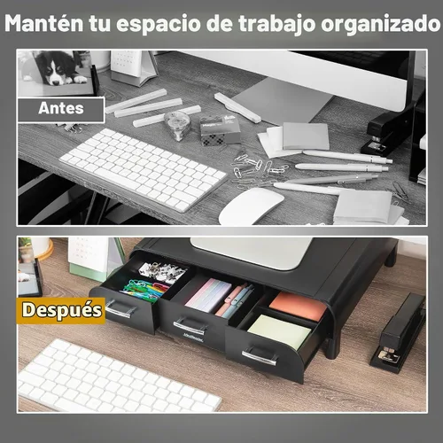 Vista 5 de Mind Reader ' Perch' soporte y organizador de escritorio para PC, computadora portátil, iMac, talla única , Negro