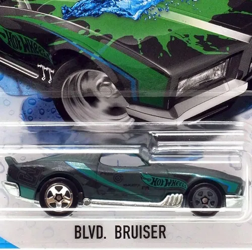 Vista 2 de Hot Wheels Cambiadores de color 2018 ~ Coche coleccionable - CFM37 ~ Boulevard Bruiser ~ Vehículo cambiante de color fundido a presión