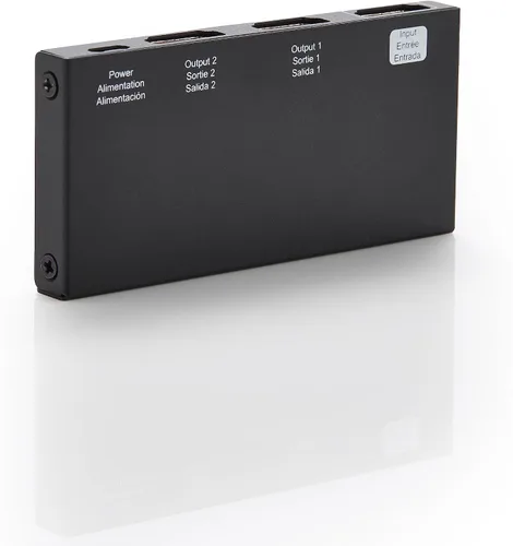 Vista 8 de Amazon Basics Divisor HDMI 1 en 2 salidas para monitores duales, 4K @30Hz, 1080P, solo espejo, negro Negro - 4K/30Hz