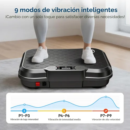 Vista 9 de AoraPulse Vibration Plate Exercise Machine, Vibration Plate for Lymphatic Drainage Weight Loss, 400 Lbs Capacity Full Body Workout Vibrate Fitness
