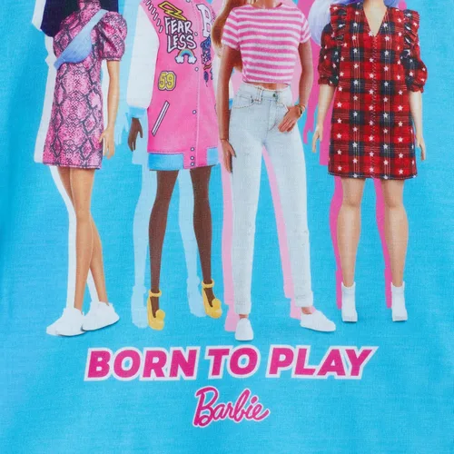 Vista 7 de Barbie Conjunto de pijama y camisa de dormir para niñas de 4 piezas para niñas
