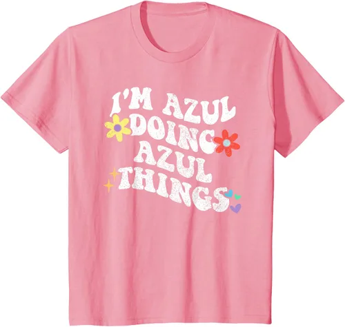 Vista 54 de Retro Groovy Im AZUL Doing AZUL Things - Camiseta divertida para el día de la madre, Negro