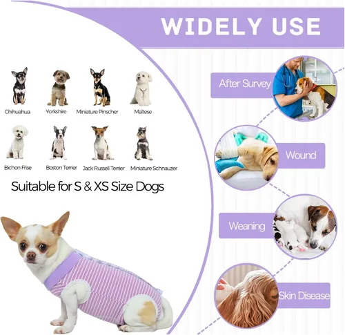 Vista 2 de Traje de recuperación quirúrgica, trajes corporales para perro después de la cirugía, traje de recuperación profesional para perro gato, cómoda
