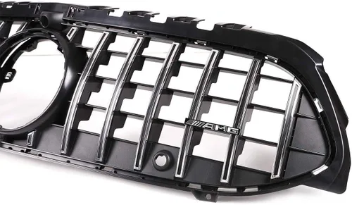 Vista 6 de YIWANG ABS AMG Reemplazo GT Sport Rejillas delanteras de malla vertical Trim para Mercedes Benz Clase A W177 A200 A180 A260 2019