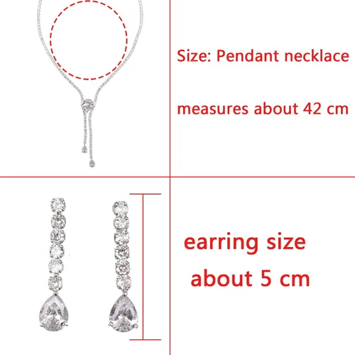 Vista 2 de Collar con colgante de circonita cúbica para niñas y mujeres collar de letras delicadas para mujeres y niñas conjunto de joyas para mujeres