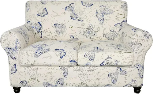 Vista 39 de SearchI Funda elástica para sofá, funda para sillón de 2 piezas con funda de cojín separada para silla, protector de muebles lavable para sala