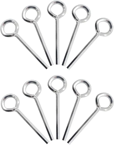 Vista 7 de 12 piezas Llaves hexagonales estándar de 1/8" con bucle completo, llave de puerta Allen de metal para dispositivo de salida de pánico de barra