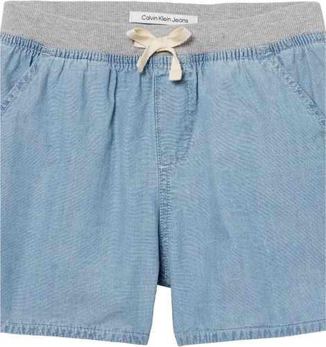 Vista 4 de Calvin Klein Pantalones cortos de mezclilla ligeros para niñas