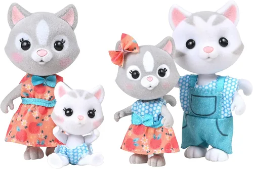 Vista 9 de Honey Bee Acres La Familia Cheddars de Ratón, 4 Figuras de Muñecas en Miniatura, Pequeña