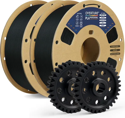 Vista 51 de Overture PLA Plus (PLA+) Filamento de 1/16 pulgadas, dureza mejorada con rollo PLA, con superficie de construcción 3D de 7.87 × 7.87 pulgadas, PLA