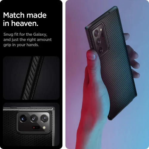 Vista 5 de Spigen Liquid Air - Funda diseñada para Samsung Galaxy Note 20 Ultra 5G (2020), color negro mate