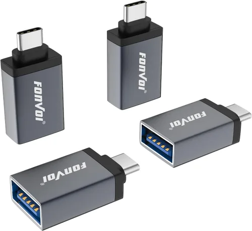 Vista 7 de Adaptador USB C a USB [4 estaciones], USB tipo C macho a USB 3.0 hembra OTG adaptador compatible con MacBook Pro, Chromebook, Pixelbook, Microsoft