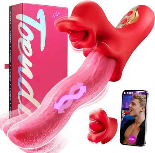 Vista 10 de Toendi Vibrador de lengua de juguete para mujeres, juguetes sexuales, vibradores de punto G, consolador con 9 modos de vibración, 9 modos