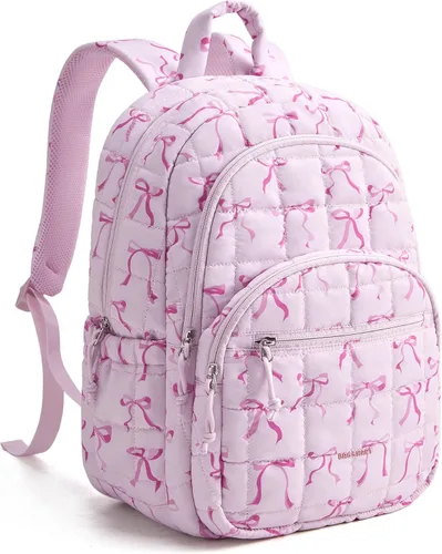 Vista 27 de BAGSMART Mochila de viaje para mujer, mochila universitaria para laptop de Negro