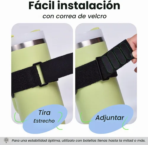 Vista 4 de Soporte magnético para teléfono Stanley Cup, botella de agua ajustable para gimnasio, soporte de teléfono para iPhone con MagSafe, soporte universal
