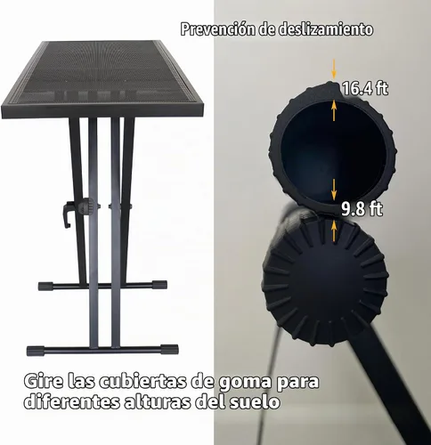 Vista 4 de Soporte de mesa portátil para DJ, soporte de controlador de DJ, escritorio de DJ, cabina de DJ, soporte de DJ de altura ajustable