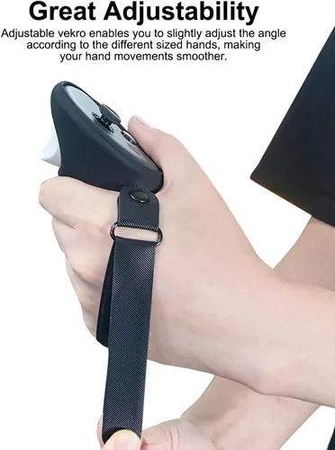 Vista 4 de DUXICEPIN Upgraded Controller Grips Cover for MetaOculus Quest 3 Accessories, Silicone Grip Protector with Battery Opening Cover & Knuckle Straps