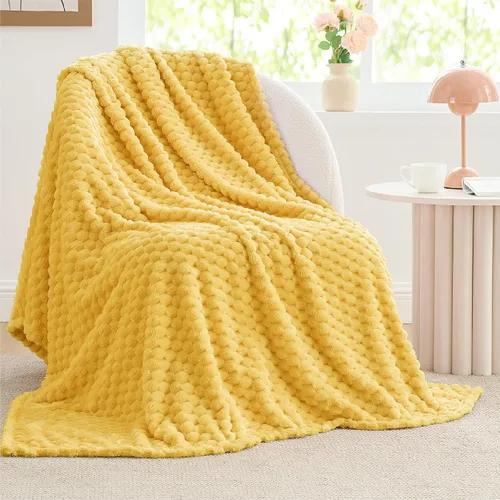 Vista 57 de BEDELITE Manta de forro polar para sofá y cama, manta decorativa de jacquard 3D de almendra, súper suave y acogedora, manta mullida cálida adecuada