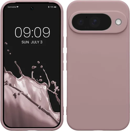 Vista 21 de kwmobile Funda compatible con Google Pixel 9 - Funda protectora delgada de TPU para teléfono - Acabado mate suave - Piedra antigua