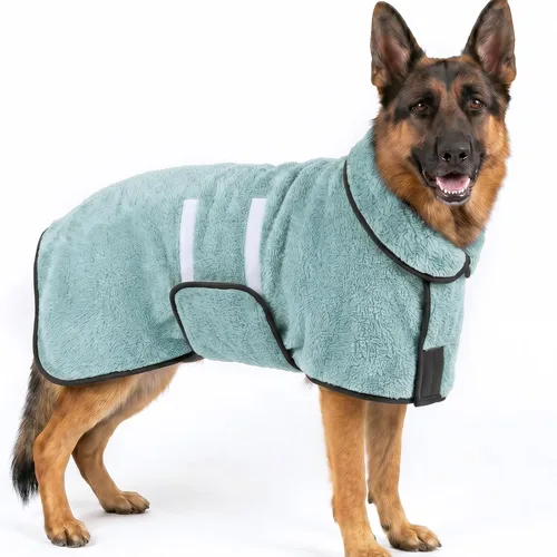 Vista 25 de Bienbee Albornoz para perro, súper absorbente para perros pequeños a Negro