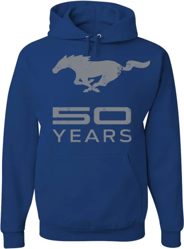 Vista 6 de Tee Hunt Ford Mustang - Sudadera con capucha de 50 años de aniversario con licencia de Ford Fan Mach1 Boss 302 GT Shelby American Muscle Car