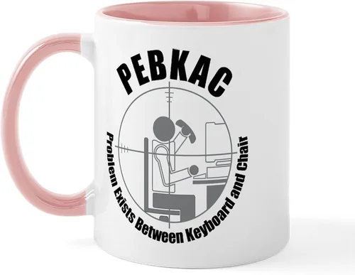 Vista 8 de CafePress PEBKAC - Taza de café de cerámica, taza de té de 11 onzas