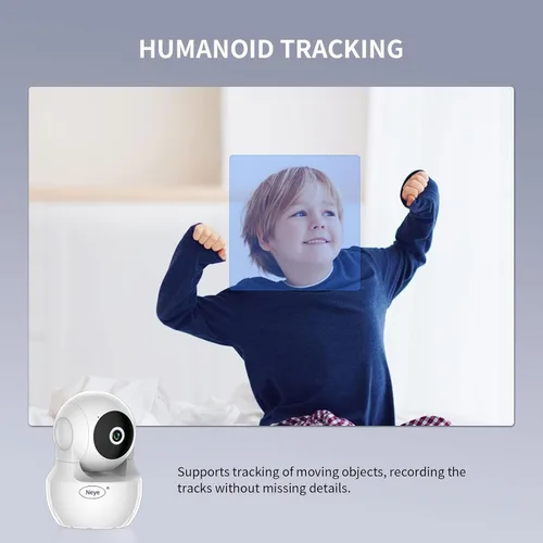 Vista 5 de N_EYE Cámara de seguridad WiFi para el hogar, monitor de bebé, cámara IP inalámbrica con visión nocturna, almacenamiento en la nube de audio