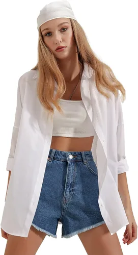 Vista 5 de Blusas elegantes para mujer camisas casuales de manga larga con botones