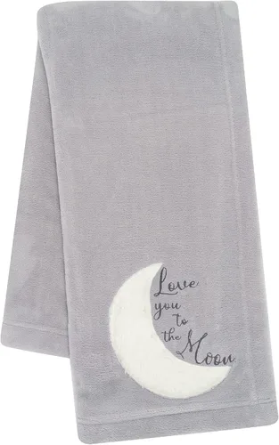 Vista 5 de Lambs & Ivy Manta de bebé de la jungla gris/blanco de falso shearling con diseño de perezoso para bebé