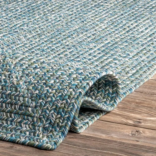 Vista 9 de nuLOOM Alfombra de Área Interior/Exterior Sólida Trenzada a Mano de 2' x 8', Apta para Mascotas, Alto Tráfico, Resistente a la Intemperie