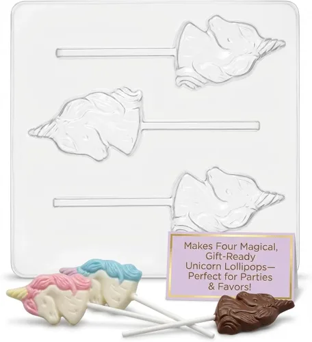 Vista 3 de Molde de caramelo de chocolate con cabeza de unicornio 227