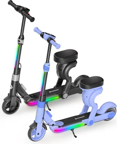 Vista 10 de ECOROAD 2-in-1 Kids Electric Scooter EK8,200W Motor & 9 Miles Range Negro