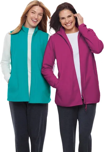 Vista 6 de Woman Within - Chaleco de forro polar con zíper frontal para mujer talla extra grande