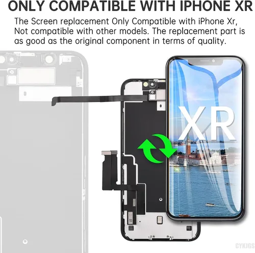 Vista 3 de Pantalla de repuesto para iPhone XR con sensor de proximidad de altavoz de oído 3D Touch 6.1" LCD Display Digitizer Full Assembly Earpiece Front