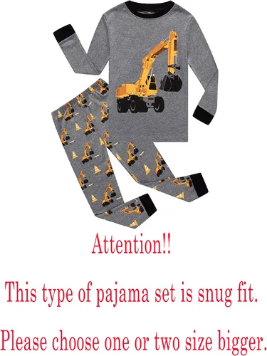 Vista 2 de Family Feeling Dinosaur Little Boys Kids Pajamas Sets 100% Cotton Long sleeve Pjs