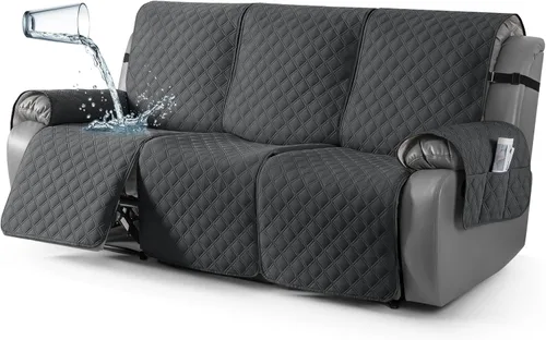 Vista 20 de TAOCOCO - Funda antideslizante para silla reclinable, funda para sofá, funda para silla reclinable pequeña con correas elásticas, protector