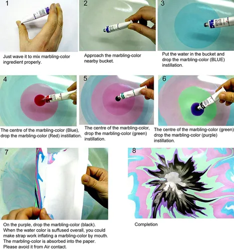 Vista 7 de Juego de 12 tubos de colores de 12 ml para pintura ebrú