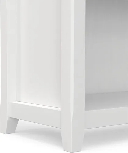 Vista 7 de SIMPLIHOME Amherst - Estantería de madera maciza con 5 estantes de 70 Blanco