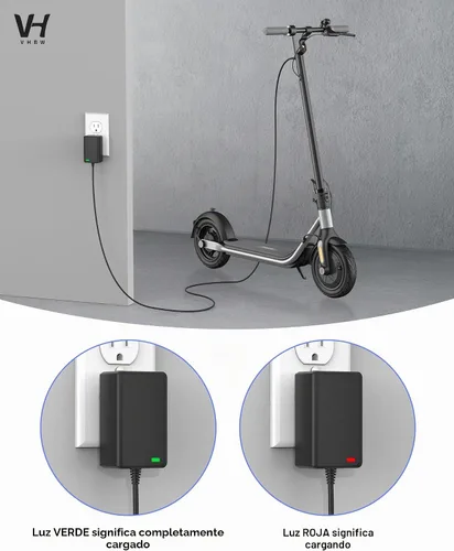 Vista 5 de VHBW Cargador de 25.2V 1.5A para Segway Ninebot C2 Pro E2 Plus Scooter