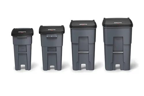Vista 9 de Rubbermaid Commercial Products - Papelera con ruedas para reciclaje Fg9W2773Blue Brute Rollout