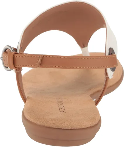 Vista 3 de Aerosoles Sandalia plana casual para mujer, Blanco