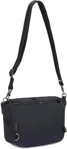 Vista 7 de Pacsafe Citysafe CX - Mochila convertible antirrobo para tablet de 10 pulgadas, color negro ECONYL Econyl Negro