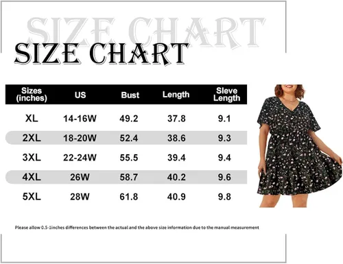 Vista 2 de RITERA Plus Size Dress for Women Long Sleeve Crew Neck Fall Bacis Solid Color Dresses XL-5XL