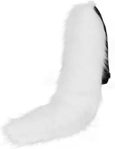 Vista 10 de Cola de zorro de 25.6 in (25.6 pulgadas) lobo gato cola larga de felpa suave y esponjosa, accesorios de fiesta de juegos de rol de Halloween