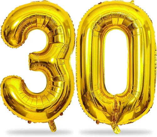 Vista 26 de Globos negros del número 10 para decoraciones de cumpleaños número 10, globos de helio de mylar de lámina de 40 pulgadas negros del número 1 & 0