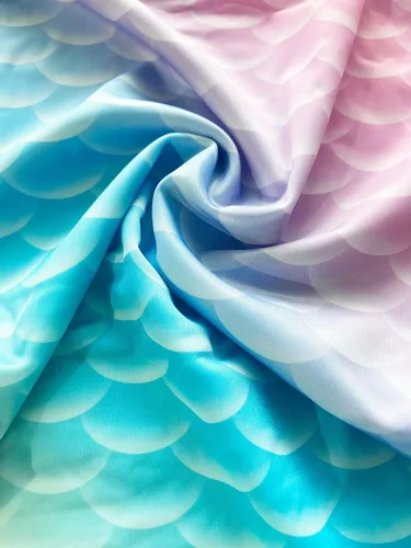 Vista 3 de DNFUN Traje de baño de sirena, sin monoaleta