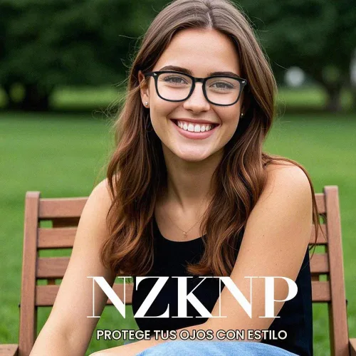 Vista 7 de NZKNP Blue Light Glasses for Woman Men,Blue Light Blocking Glasses,Clear Glasses 1Pack negro