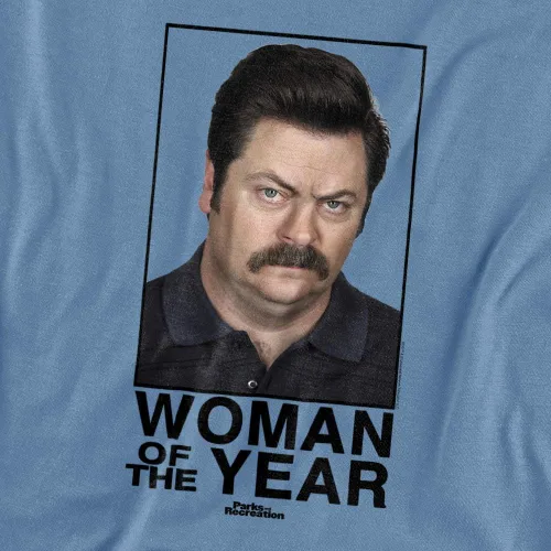 Vista 2 de Popfunk Camiseta y pegatinas clásicas de Parks & Rec Ron Swanson Mujer del Año