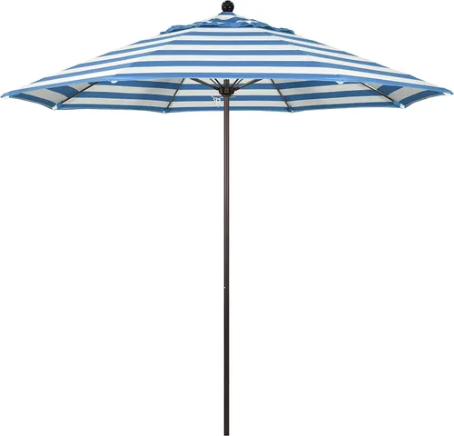 Vista 11 de California Umbrella ALTO908117-5410 Venture Series - Sombrilla comercial para patio, 9 pies redonda, color azul aire Sunbrella